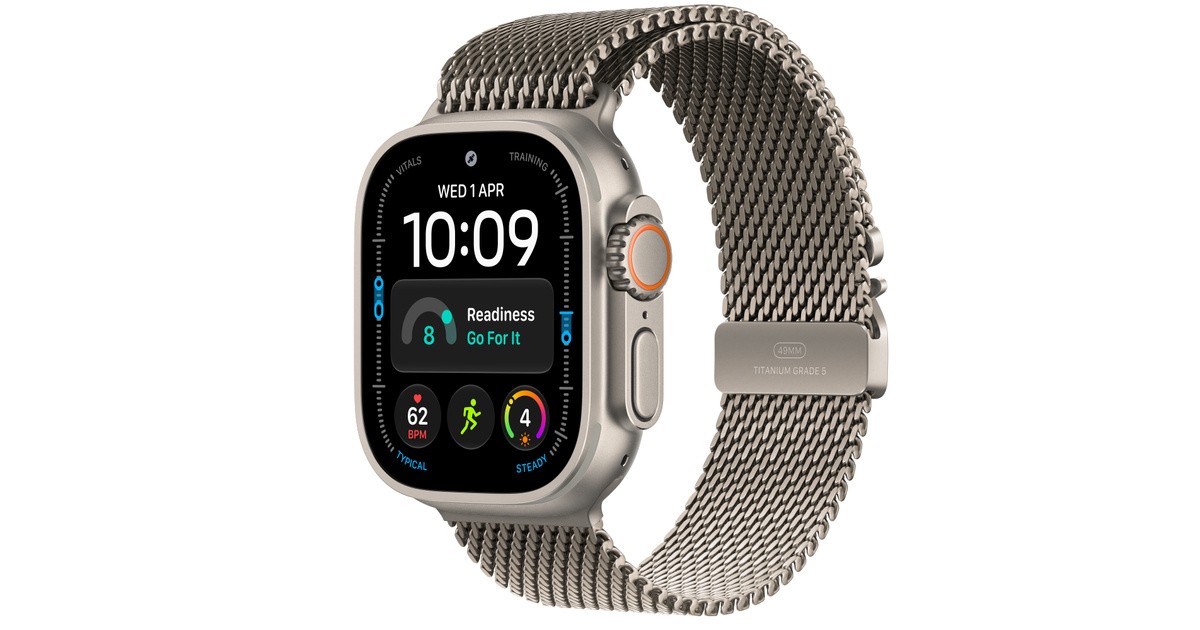 Watch Ultra 4 Natural 49mm (MJAA4) Titanium Milanese Loop